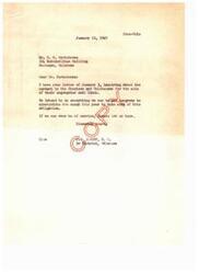 ["The document is from Dr. G.E. Hartshorne to Carl Albert, inquiring about the payment to the Choctaws and Chickasaws for the sale of their segregated coal lands. Dr. Hartshorne expresses hope that Congress will appropriate the money to fulfill this obligation. The document also mentions a proposed law to pay the Choctaws for their coal and asphalt deposits after 40 years. Dr. Hartshorne requests Carl Albert's support in getting the bill passed."]
