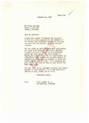 ["Mr. McClure wrote a letter to Congressman Carl Albert regarding the per capita payments to members of the Choctaw and Chickasaw Tribes for the sale of their coal and asphalt lands. Congressman Albert reassured Mr. McClure that he would work to secure the full amount of $8,500,000 for these payments in a supplemental appropriation bill during the current session of Congress. Mr. McClure expressed his gratitude and hoped that Congressman Albert would act in the best interest of the tribes."]