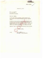 ["The document is a response to Mr. Impson's inquiry about payments for the sale of Choctaw-Chickasaw coal and asphalt lands. The sender, Carl Albert, mentions that they hope to have the full amount of $8,500,000 placed in a Department of Interior appropriation so that the tribes can be paid off in full that year. Albert assures that he will do everything he can to make this happen and offers to be of service if needed."]