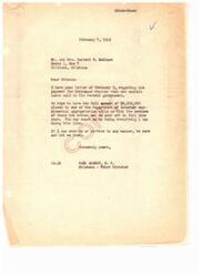 ["The document is discussing the payment for Chickasaw-Choctaw coal and asphalt lands sold to the Federal government. The sender, Carl Albert, expresses hope that the full amount of $8,500,000 will be placed in a Department of Interior bill so that the tribes can be paid in full that year. The recipient, Mr. and Mrs. Garrett T. McClure, are urged to let Carl Albert know if he can be of any service."]