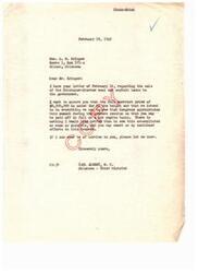 ["The document is from O.M. Krieger to Carl Albert, regarding the sale of coal and asphalt lands to the government. Krieger is requesting that the full contract price of $8,500,000 be appropriated by Congress so that he can be paid off in full. He expresses confidence in Albert's efforts to achieve this and asks for his support in ensuring the full payment is made."]