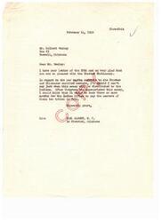 ["The document is a series of letters regarding the payment of money to Choctaw and Chickasaw tribes for the sale of coal and asphalt lands to the government. The documents discuss the process of appropriation and distribution of the funds, as well as a petition from enrolled members of the tribes requesting full payment. Congressman Carl Albert is involved in advocating for the tribes' interests in these matters."]