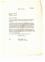 ["Mr. Barrick is inquiring about when the Choctaws and Chickasaws will be paid for the sale of their coal lands to the government. Congressman Carl Albert responds that Congress will appropriate the money soon and the Indian Office will then distribute it. He is unsure of the exact amount of money in the Treasury, but assures that it will all be paid at the same time. Mr. Barrick also asks for updates on the Indian affairs."]