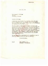 ["The document is from Carl Albert, a member of Congress, to George C. Williams, addressing the sale of segregated coal and asphalt lands to the government and the payment to the Chickasaw and Choctaw tribes. Albert states that the full amount of $8,500,000 has been included in an appropriation bill and that he is working to expedite the per capita payments. He anticipates the payments to be made within three months. Williams had inquired about the payment and Albert assures him that he is working to settle the matter as soon as possible."]