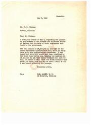["Mr. Pickens wrote to Carl Albert, a state representative, regarding the payment to Choctaw and Chickasaw tribes for the sale of their coal lands to the government. The full amount is included in a bill being held up in the Appropriations Committee, but Albert assures Pickens that he will do his best to ensure its passage."]
