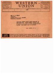 ["The document provides information on different classes of telegram service, including Western, International, Full Rate, Serial, Union, Deferred, Day, Night, and Letter. It also includes a message being sent to C. C. Dunlap regarding an occupancy permit matter. Additionally, there is an offer to telegraph orders for magazines such as HOLIDAY, CURTIS Post, and LADIES' HOME JOURNAL. Prices are listed and payment can be made to the Western Union clerk or billed by the publisher."]