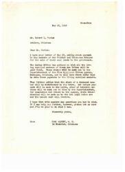 ["Mr. Robert L. Parish has written a letter to Congressman Carl Albert inquiring about payment to members of the Choctaw and Chickasaw Nations for the sale of their coal lands to the government. Congressman Albert responds, explaining that living enrolled members will be paid first, with checks sent out by the Indian Office. Payments to heirs of deceased members will require proof of heirship. Parish asks for more information on how payments will be made, and Albert assures him that he will help with any further questions."]