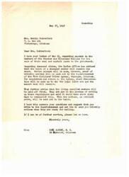 ["Mrs. Rutherford wrote to Carl Albert asking about the distribution of funds for Choctaw and Chickasaw Nations' coal and asphalt lands. Carl Albert responded, explaining that heirs of deceased members will receive their share after proof of heirship is established. He also mentioned that living enrolled members will be paid first and that regulations are being written up which will take about sixty days. Mrs. Rutherford was advised to contact the Superintendent for further information."]