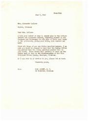 ["The document is a response to Mrs. Alexander Leflore, Nan Leflore Edwards, and Alexander Leflore regarding payment for the sale of their coal lands to the government. The writer informs them that living enrolled members will be paid first and the checks will be sent out in July by the Superintendent of the Five Civilized Tribes Agency. The writer offers to be of service if needed."]