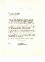 ["Mrs. Josie Allison Hawton received a letter from Congressman Carl Albert regarding payment to members of the Choctaw and Chickasaw Nations for the sale of their coal lands to the government. The document states that living enrolled members will be paid first, with checks likely being mailed out in mid-July. The share of deceased members will be paid to their heirs, who will need to provide proof of heirship to receive their portion of the payment. The document advises Mrs. Hawton to work with the local Indian Agent to file her claims and offers further assistance if needed."]