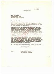 ["Mrs. Lou Hamlet has written to Congressman Carl Albert regarding the payment to members of the Choctaw and Chickasaw Nations for the sale of their lands to the government. The Indian Office will be sending out checks to enrolled members, with living members being paid first. It is important for Mrs. Hamlet to notify the Superintendent of any change of address to avoid delays in receiving her payment. Congressman Albert informs Mrs. Hamlet of the progress made in Congress and the efforts to expedite the payment process."]
