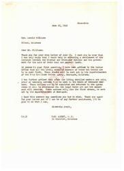 ["The document is thanking Mr. Williams for his support in settling a contract between the Choctaw and Chickasaw Nations and the government. It explains that living enrolled members will be paid first, followed by heirs of deceased members. The document offers further assistance and asks for any additional questions. Mr. Williams expresses his gratitude and asks for more information on the payment process."]