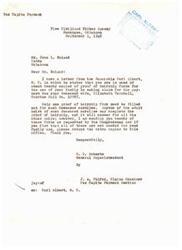 ["The document is a series of letters regarding the Per Capita Payment for deceased Choctaw tribe members. Mr. Boland requests proof of heirship forms for his deceased wife and is advised to fill out only one form for all heirs. There are complaints about delays in receiving the forms, and Mr. Boland expresses frustration with the process. The Department of the Interior responds by explaining the process of mailing out the forms and requests individuals to write in for them."]