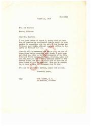 ["Mrs. Ada Halford is inquiring about the application form for her payment from the sale of Choctaw and Chickasaw coal lands. She is advised to contact the Five Civilized Tribes Agency in Muskogee, Oklahoma to request the form and have two witnesses sign it when she receives it. Congressman Carl Albert offers further assistance if needed."]