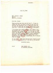 ["Mr. Clark Jackson wrote a letter to Congressman Carl Albert expressing his urgency in receiving the capital payment for the Choctaw Indians. Congressman Albert responded by informing Jackson that payments would begin in July and that they had been pressuring the Indian Service to expedite the process. Albert assured Jackson that the checks would be mailed soon and requested that he inform his neighbors. Albert also offered his assistance and encouraged Jackson to reach out if needed."]