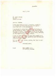 ["Mr. James Wickson wrote a letter to Carl Albert inquiring about the payment to the Choctaw and Chickasaw tribes for coal and asphalt lands sold to the government. Carl Albert responded that payments would start in July and asked Mr. Wickson to inform his neighbors. Mr. Wickson then wrote back asking for the payment to be made by July."]
