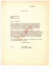 ["Mr. Pebworth is thanking Congressman Carl Albert for his assistance in ensuring that payments to the Choctaws and Chickasaws for the sale of their lands are being made. He is pleased that the old debt is finally being paid and is grateful for the information provided by Congressman Albert regarding the payment process. Pebworth expresses his appreciation and mentions that the payment is much needed."]