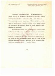 ["Congressman Carl Albert of the Third District in Oklahoma had a conference with Indian Affairs officials regarding per capita payments to the Choctaws and Chickasaws. Superintendent Roberts plans to set up an office in Muskogee to handle payments and expects checks to be sent out in July, with each enrolled member receiving $350. Heirs will be paid after living enrolled members. Plans are to start coal and asphalt payments before August."]