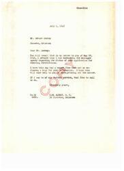 ["Mr. Edward Sockey from Bokoshe, Oklahoma has been trying to have his restrictions lifted. The Muskogee Agency found that his educational loan has been fully paid but he has not returned his application. Congressman Carl Albert is trying to help Sockey with his application and has requested an update from the agency. Sockey is also grateful for information regarding the sale of segregated coal and asphalt lands and hopes for help in lifting his restrictions."]