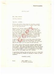 ["The letter discusses the delay in payments to Choctaws and Chickasaws for coal lands they sold to the government. The Congressman is working to expedite the payments and mentions that deceased members' heirs will be paid after enrolled members receive their money. The letter also mentions the process for determining legal heirs and the amount each will receive. The recipient expresses the need for the payment due to financial difficulties."]