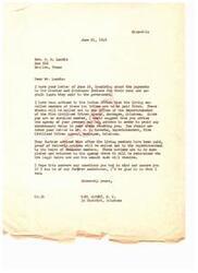 ["Mr. Landis inquired about the payments to Choctaw and Chickasaw Indians for their coal and asphalt lands sold to the government. The Indian office advised that living enrolled members will be paid first, with checks being mailed out by the Five Civilized Tribes Agency in Muskogee, Oklahoma. After living members are paid, proof of heirship notices will be sent to heirs of deceased members to determine legal heirs and amounts to be received. Mr. Albert, a congressman from Oklahoma, provided this information to Mr. Landis and offered further assistance if needed."]