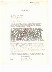 ["Mrs. Lorena Scott Griffin received a response from Carl Albert, a congressman from Oklahoma, regarding her inquiry about payment to the Choctaw and Chickasaw Indians for coal lands they sold to the government. The government has appropriated $8,500,000 for these lands, and payments of around $300 per enrolled member will be made in a lump sum. Living enrolled members will be paid first, and heirs of deceased members will receive their shares later. Mrs. Griffin is advised to update her mailing address with the Agency in Muskogee, Oklahoma, to avoid any delays in receiving payment. Proof of heirship notices will be sent out to the heirs of deceased members. Carl Albert offers further assistance if needed."]