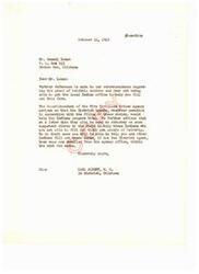 ["The letter discusses the assistance provided to Indians in filling out proofs of heirship notices, mentioning plans to send someone to help those who are unable to fill out the forms themselves. It also addresses complaints about District Agents not assisting heirs and charging high fees for help, stating that efforts have been made to prevent exploitation and that the majority of forms have been returned in good order. The letter concludes with a report on the progress of processing claims and a commitment to efficiently handle the remaining work."]