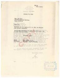 ["The text is a letter from Lon Kile to Carl Albert requesting two copies of P. L. 336, the Stigler Act, which relates to the sale of Indian coal and asphalt lands. Lon Kile mentions that Carl Albert previously sent copies of the bill to all members of the bar in his district and requests two copies for his library."]