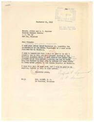 ["The letter is addressed to Congressman Carl Albert requesting help in getting the Indian Department to construct a road from Red Oak to Talihina. The writer expresses willingness to assist in any way possible to get the project started. The letter emphasizes the benefits of the road for the Indians in the area, particularly in reducing travel time to the Indian Hospital at Talihina. The writer hopes that the Congressman's assistance will help move the project forward."]