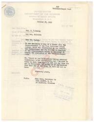 ["The text consists of correspondence regarding the construction of the Talihina-Bengal Road in Oklahoma. Various letters discuss the planned project, the need for funding, and the benefits it would bring to the local communities. The project has been programmed and surveyed, but construction has not yet begun due to limited road funds. Officials are urged to prioritize the construction of the road to improve access to the Talihina Indian Hospital and reduce travel distances for the local residents."]