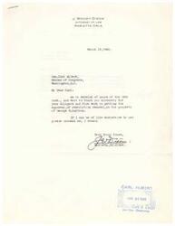 ["The text is a series of letters between J. Woody Dixon, an attorney, and Carl Albert, a Member of Congress. They discuss the approval of restriction removal on the property of George R. Carlton, an Indian allottee. Carl Albert thanks Woody Dixon for his assistance and offers to help in return. They also discuss the value of the land and the importance of finalizing the deal quickly. Woody Dixon requests Carl Albert's help in expediting the process with the Department of the Interior."]