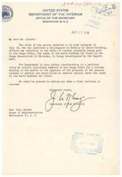 ["Lee Welch, an attorney from Antlers, Oklahoma, is writing to Honorable Carl Albert in Washington, D.C. expressing his interest in the passage of a bill for the sale of the Wyandotte cemetery property in Kansas City. He mentions that Grady Lewis has been assisting in the matter but is currently in New York. Welch asks for an update on the bill's status and expresses his appreciation for any assistance in getting it passed."]