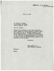 ["The document is in response to Mr. Wilson A. Tonihka's concerns regarding discrimination against Indian children in the school lunch program. The document explains that funds are provided to assist needy Indian children in paying for their lunches, and that the program is not discriminatory. It also clarifies the criteria for receiving assistance and the local control of school lunch programs. The document offers to discuss the issue further in person and provides information on upcoming meetings in Washington."]