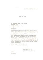 ["The document is a series of letters between Carl Albert, a member of the House of Representatives, and various Native American leaders regarding draft bills related to reviving tribal government under the Oklahoma Welfare Act. The documents discuss the challenges of enacting such a bill and the implications of incorporating under the Oklahoma Welfare Act rather than under State law. The draft bills aim to terminate the special relationship between the tribe and the Federal Government."]