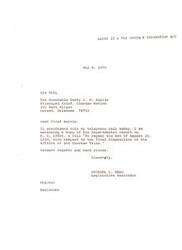 ["The document discusses the Choctaw Termination Act of 1959 and the implications it had on the Choctaw Tribe. The Act was initially presented as a self-rule plan but ended up affecting the rights of individual Choctaw members. Despite assurances from Bureau of Indian Affairs officials, the Act led to the termination of federal supervision over tribal assets and the appointment of the Principal Chief. The Principal Chief of the Choctaw Nation, Harry J. W. Belvin, requests the repeal of the Act to allow the Choctaws to continue participating in government programs and progress along with other tribes."]