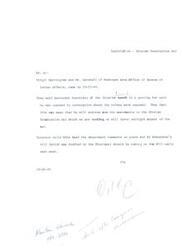 ["The document discusses the Choctaw Termination Act and proposed amendments to the Act. It mentions meetings with officials from the Bureau of Indian Affairs and potential changes to the Act, including increasing the time frame for final disposition of the affairs of the Choctaw Tribe, and specifying the distribution of funds and minerals. The proposed amendments are outlined in detail, including provisions for per capita payments to tribal members and the preservation of the office of the principal chief. Cases/Acts: Termination Act"]