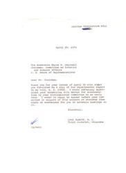 ["The document is a series of correspondence and schedules regarding hearings on bills related to the Choctaw Tribe, including the repeal of the Choctaw Termination Act. The Department of the Interior recommends the enactment of the bills, and there are discussions about witnesses and scheduling of hearings. The document also includes a statement from an Interior Department witness explaining the reasons for recommending the repeal of the 1959 Act related to the Choctaw Tribe."]