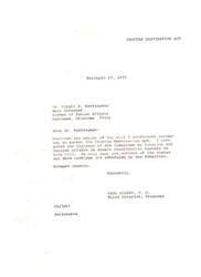 ["The document consists of a series of letters regarding the repeal of the Choctaw Termination Act. The documents are addressed to various officials and inform them of the introduction of a bill to repeal the act. The documents also mention obtaining departmental reports and keeping the recipients advised of the bill's status and hearings scheduled by the Committee. Cases/Acts: Termination Act"]