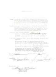 ["The document is a resolution passed by the Pittsburg County Choctaw Council expressing opposition to the Choctaw Termination Act of 1959, stating that it is discriminatory and unfair to individual members of the Choctaw Tribe. The resolution urges the 91st Congress to repeal the Act in its entirety and requests copies of the resolution be sent to various government officials. The resolution was passed on April 4, 1970. Cases/Acts: Termination Act"]
