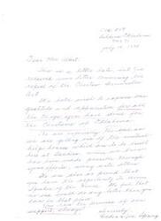 ["The document is a thank you note from Haden and Joe Spring to Mr. Albert for his efforts on behalf of the Choctaws of Oklahoma, specifically for helping to secure mutual help houses to be built in Talihina. Mr. Albert responds with gratitude for their appreciation and thanks them for their kind words. Cases/Acts: Termination Act"]