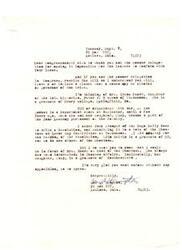 ["The sender of the letter is thanking the Congressman and the delegation for their work on a bill related to Choctaw leadership, and requesting that language be included to allow for the election of a woman as governor of the tribe. The sender recommends Mrs. Irone Heard for the position and expresses support for her. The Congressman responds, assuring that the rights of women members of the tribe will be protected, and acknowledges the sender's support for Mrs. Heard. Cases/Acts: Termination Act"]