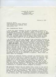 ["James E. Curry, an attorney, is writing to Commissioner Louis R. Bruce urging government intervention in a case involving alleged excessive legal fees in Indian claims against the U.S. The case involves lawyers who did not perform the work they claim to have done and are now seeking payment. Curry believes the judgment is unjust and urges intervention before it is entered. He also details the history of the case, including personal attacks and attempts to cancel his contracts. Curry is fighting against paying the lawyers or their assignee, Mrs. Mears, as he believes they did not do the work they claim and are seeking an illegal fee."]