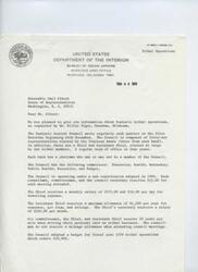 ["The letter provides information about the Seminole tribal operations, including details about the General Council, committees, constitution, budget, and officials' salaries. The Area Director also enclosed copies of the constitution, roster of officials, and budget for further reference. The letter was in response to a request made by Mr. Willie Tiger, who was a councilman from the Nurcup Harjo Band in 1968."]