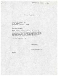 ["Mrs. J. J. Wassail Sr. is writing to the Secretary of the Bureau of Indian Affairs to request a secret ballot election for the Choctaw tribe to elect their chief. She expresses concerns about the current chief dictating his own election rules and intimidating voters. She also criticizes the chief for not allowing the tribe to have a say in important decisions and calls for a younger chief who will be more transparent and supportive of the tribe's advancement. Mrs. Wassail urges for support in changing the election process and bringing about positive change for the Choctaw tribe."]