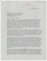 ["The document is from Harry J. W. Belvin, Principal Chief of the Choctaw Nation, addressing Secretary Morton about interference in the election process by Charles E. Brown. Belvin accuses Brown of trying to dictate election rules and regulations and defame Belvin's character in order to influence the election outcome. Belvin asserts his authority as Chief and requests unbiased investigation of Brown and his council. Belvin also emphasizes his commitment to following the law in the election process and expresses his determination to confront and counter Brown's tactics."]