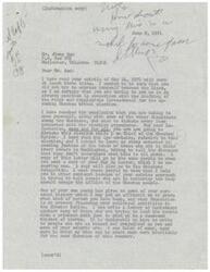 ["The document is a response to Mr. Jimmy Sam's letter regarding the drafting of rules and regulations for the upcoming Choctaw tribal election. The writer, Chief Harry J.W. Belvin, accuses Mr. Sam of trying to dictate the election procedures and expresses contempt for his actions. Chief Belvin also questions Mr. Sam's credentials as an Indian and warns him of a potential political battle. The document is signed by Chief Belvin and copies are sent to various people and organizations."]