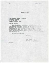 ["The American Legion Post No. 274 in Norman, Oklahoma is seeking ownership of the old Little Axe School building, currently owned by the Department of the Interior. They have reached out to Congressman Carl Albert for assistance in obtaining the property and have also contacted the Department of the Interior directly. The Legion members believe they are eligible for ownership as a nonprofit organization and have outlined their plans to use the building as a community center. They are seeking guidance and support in the process of acquiring the building."]