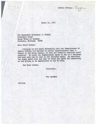 ["The document discusses a decision made by the Commissioner of Indian Affairs to retain Superintendent John L. Pappan at the Osage Agency, despite initial concerns and requests from the Osage Tribal Council. The Speaker of the House of Representatives expresses gratitude for the decision and requests more information to respond to Chief Tinker. The document includes correspondence between various parties involved in the decision."]