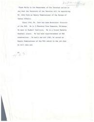 ["Mr. John Crow, a 1/4 Cherokee from Oklahoma, has been appointed as Deputy Commissioner of the Bureau of Indian Affairs by the Secretary of the Interior. He has a background in Native American affairs, having previously served as a superintendent of BIA reservations and as Deputy Commissioner in the 1960s."]