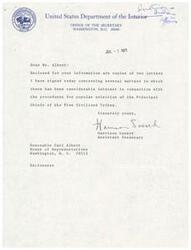 ["The document discusses the selection procedures for the Principal Chiefs of the Five Civilized Tribes, specifically addressing the substantive requirements for candidates and the participation of Creek freedmen in the selection process. The Office of the Secretary of the Interior confirms that fair and equitable requirements for candidates can be set by the tribal members, and that Creek freedmen are entitled to vote in the selection of the principal chief. It emphasizes the historical legal position that freedmen have the same privileges in tribal affairs as Indian citizens by blood."]